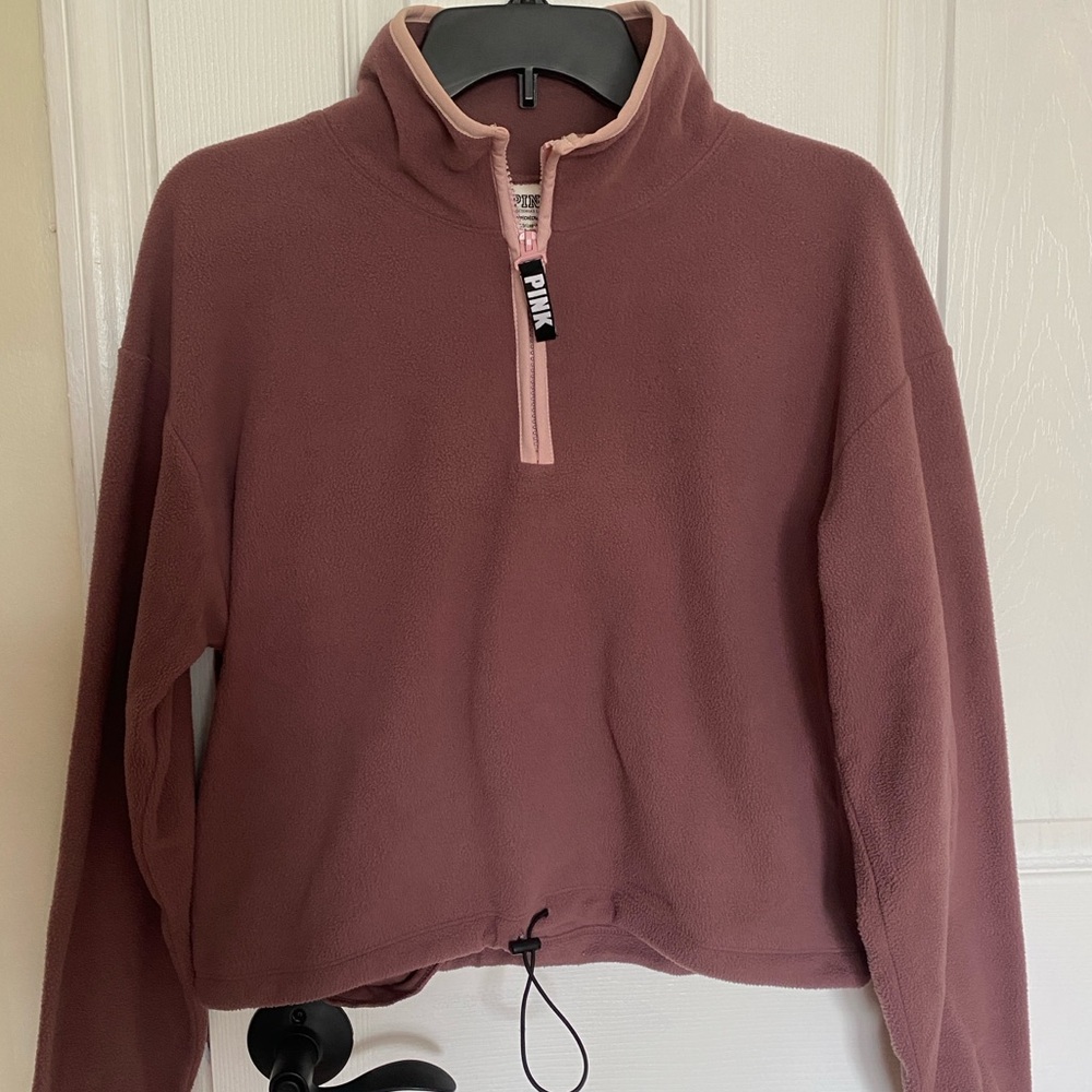 PINK Women’s Fleece Quarter Zipped Pull Over